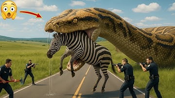 Dramatic Rescue: Brave Team Fights Giant Python to Free Mother Zebra | Animal Rescue