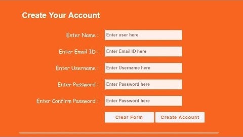 How to Create Registration Form with Javascript Validation in HTML | Registration Form Validation