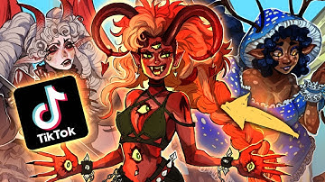 TIKTOK designs my OCs! 🔮🍄😈(CHARACTER DESIGN CHALLENGE)