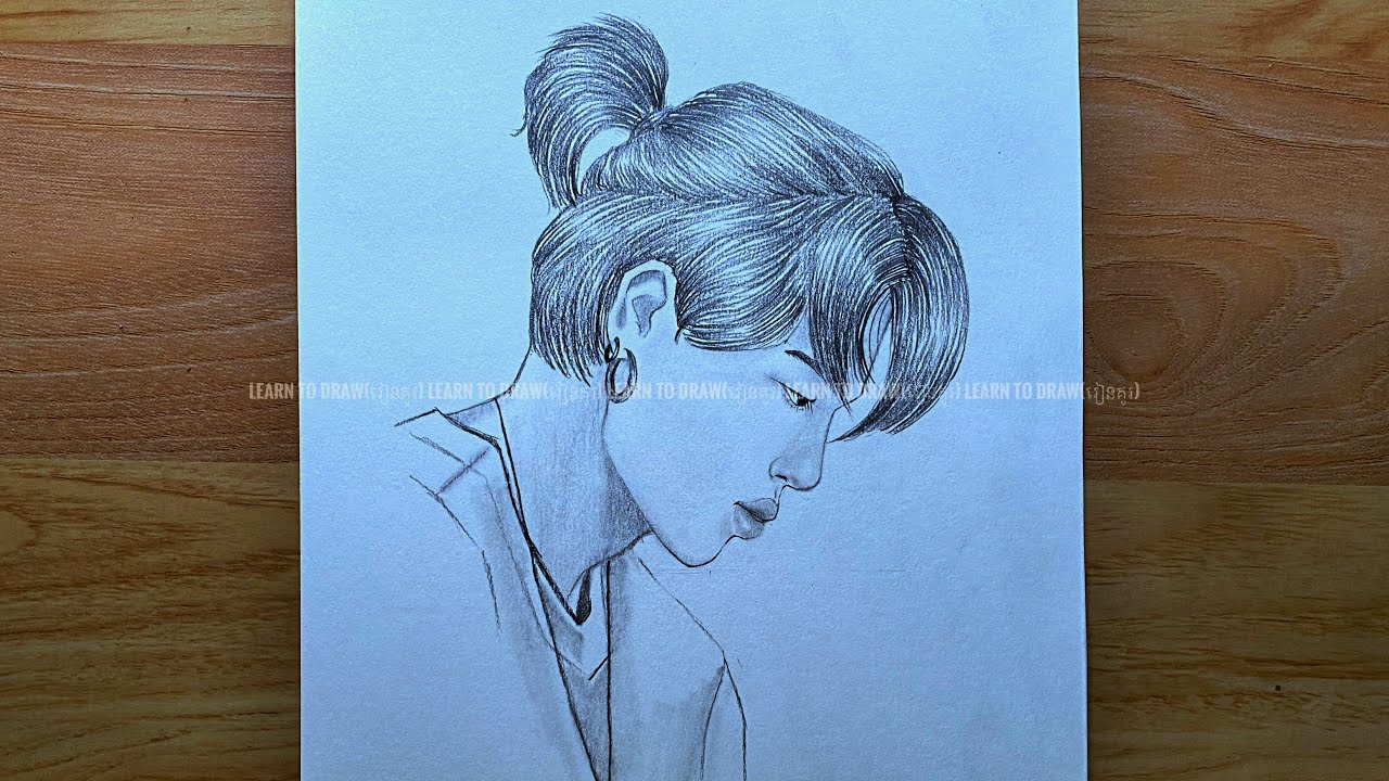 How to draw Jimin BTS | easy sketch tutorials | pencil drawing for  beginners | រៀនគូរ - YouTube