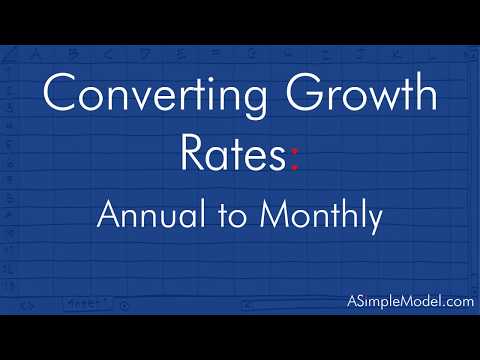 Convert an Annual Growth Rate to a Monthly Growth Rate