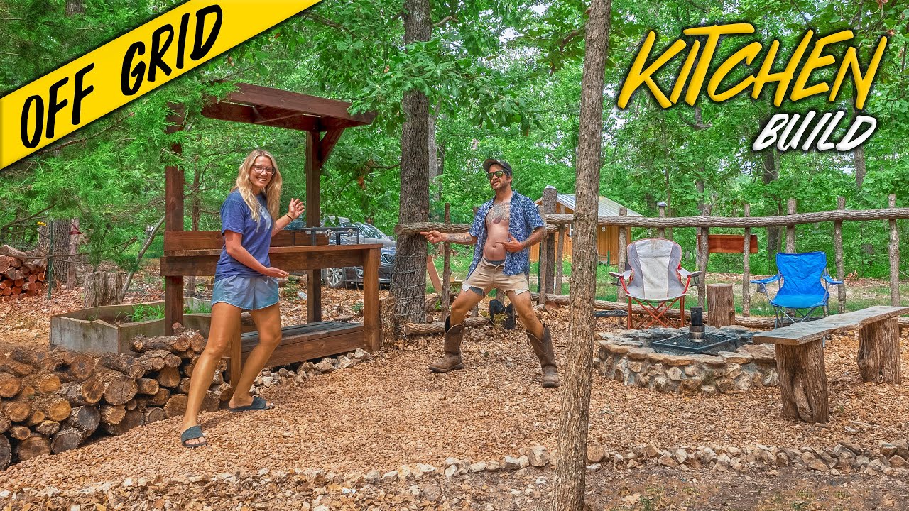 Reclaimed Outdoor Kitchen Build Off Grid TINY HOUSE YouTube