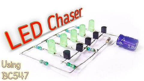 5 LED chaser LED chaser using BC547 transistors and ...