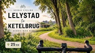 4K Scenic Bike Ride | Lelystad to Ketelbrug | Natural Sounds | No Music, nature sounds 🇳🇱