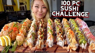 100 PIECE SUSHI CHALLENGE at Aburi Sushi in Buena Park, CA!! #RainaisCrazy