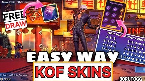 HOW TO GET KOF SKIN IN EASY WAY| 32 FREE TOKENS | KOF BINGO PATTERNS |