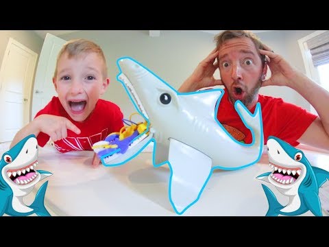 Father & Son PLAY SHARKY'S DINER GAME! / Don't Let Him Chomp!