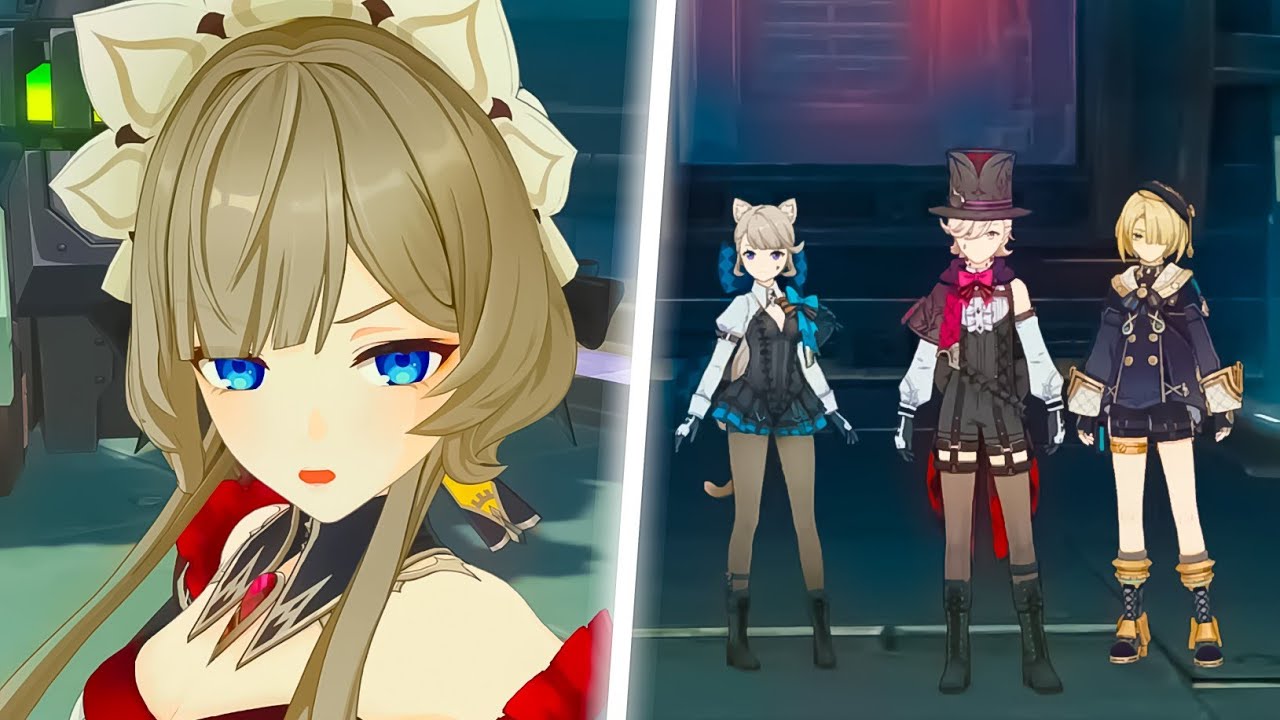 Сандроне встречает Лайни, Линетт и Фремине (сцена) | Genshin Impact 6.1 / Luna 2