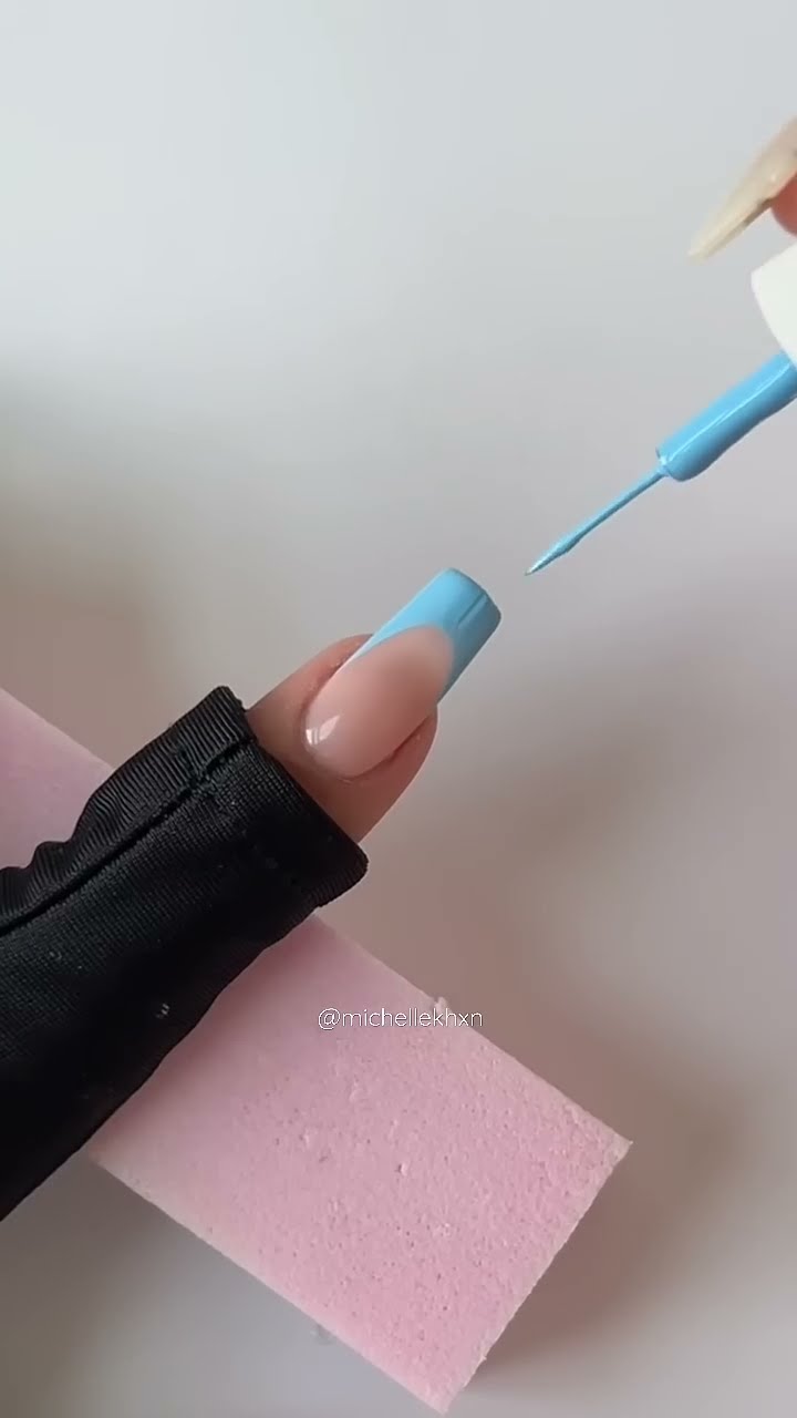 Full set of short square acrylic nails for beginners