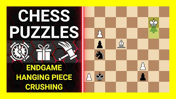 Chess Puzzles to Practice. Themes: Endgame, Hanging piece, Crushing. Learn Chess