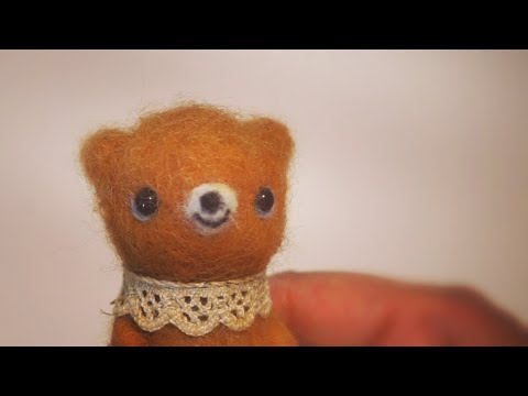 羊毛フェルト ちびくまちゃん - YouTube