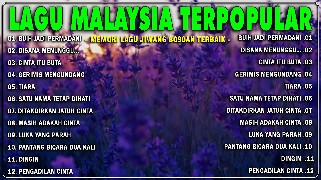 Lagu Malaysia Lama Populer Yang Terkenal - Slow Rock Malaysia Full Album🎻