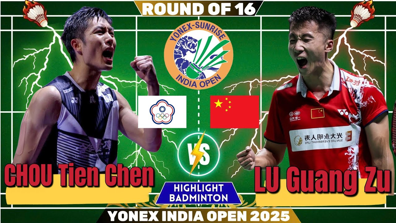 🔥 VERY DETERMINED 🔥 CHOU Tien Chen (TPE) vs LIU Guang Zu (CHN) | R16 Yonex Sunrise India Open 2025