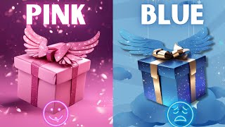 choose your gift 🎁💝🤮😂 || 2 gift box challenge 😜 || pink vs blue #wouldyourather