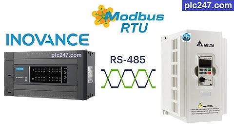 PLC Inovance "Modbus RTU" Delta VFD-M Tutorial