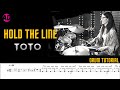 Hold the line  toto  drum cover drum score