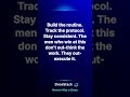 Track the Protocol, Build the Routine