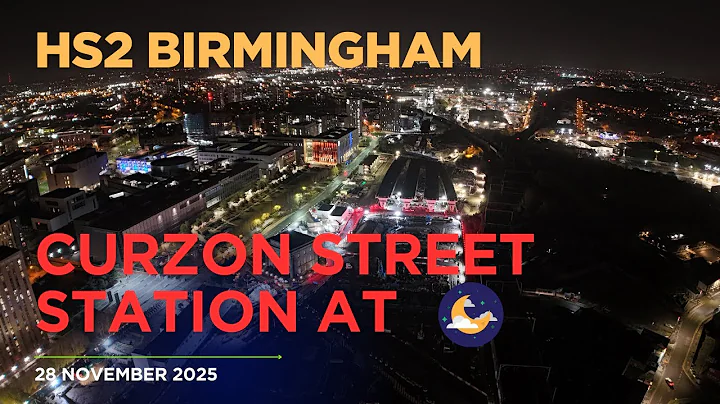 HS2 Curzon Street Station at night