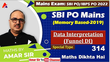 Mains Exam | Data Interpretation | Funnel DI | IBPS PO/SBI PO Mains (Memory Based) | By Amar Sir