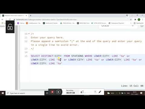 Weather Observation Station 7 || HACKERRANK SOLUTION || SQL || ORACLE || FOR BEGINNERS