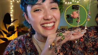 ASMR 🫖 Tingly & Rare Jewelry Sounds (vintage charm necklace + earrings)