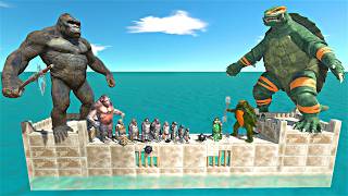 Ninja Turtle Michelangelo Evolution Castle Challenge | Kong & Mutant Primates vs Michelangelo - ARBS screenshot 4