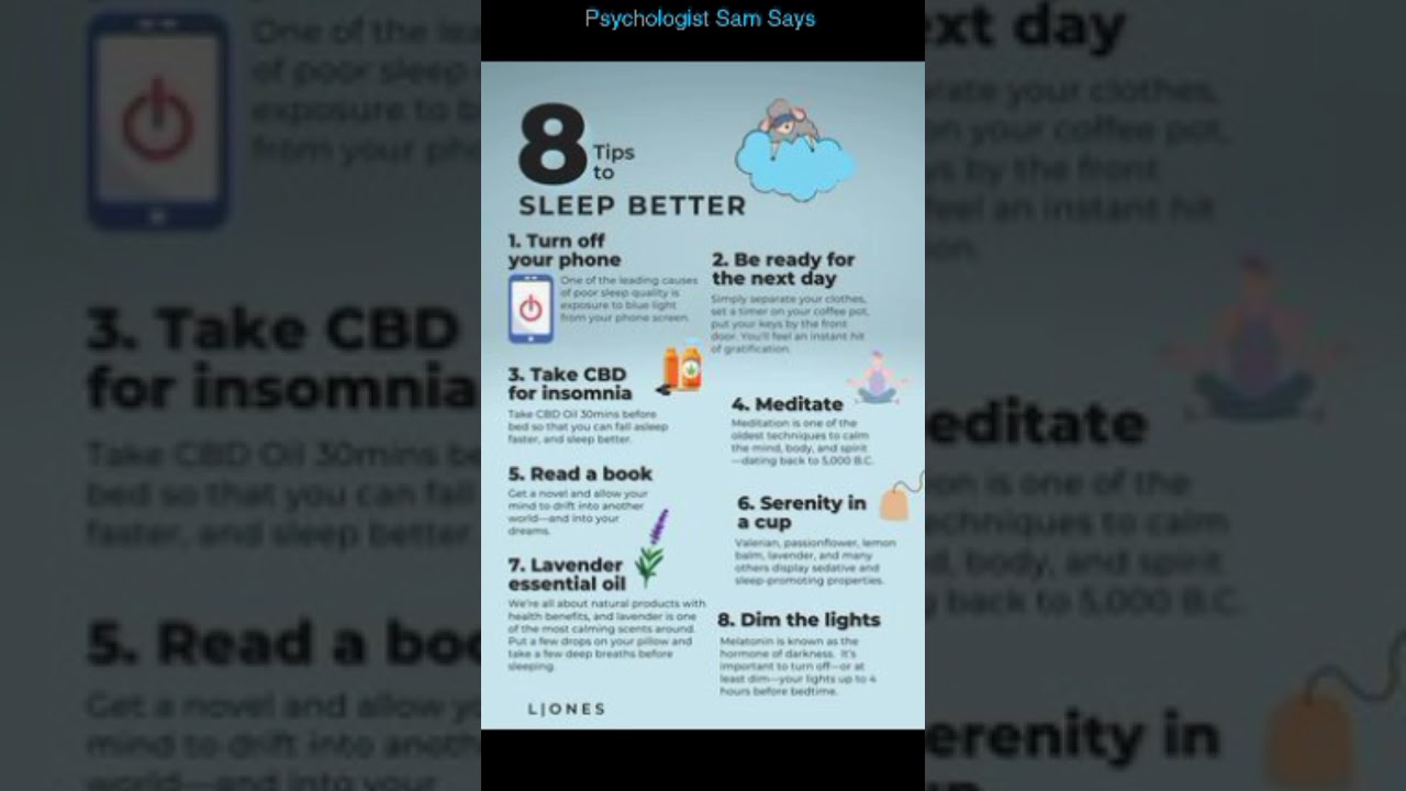 Psychologist Sam Says | Tips to Sleep Better