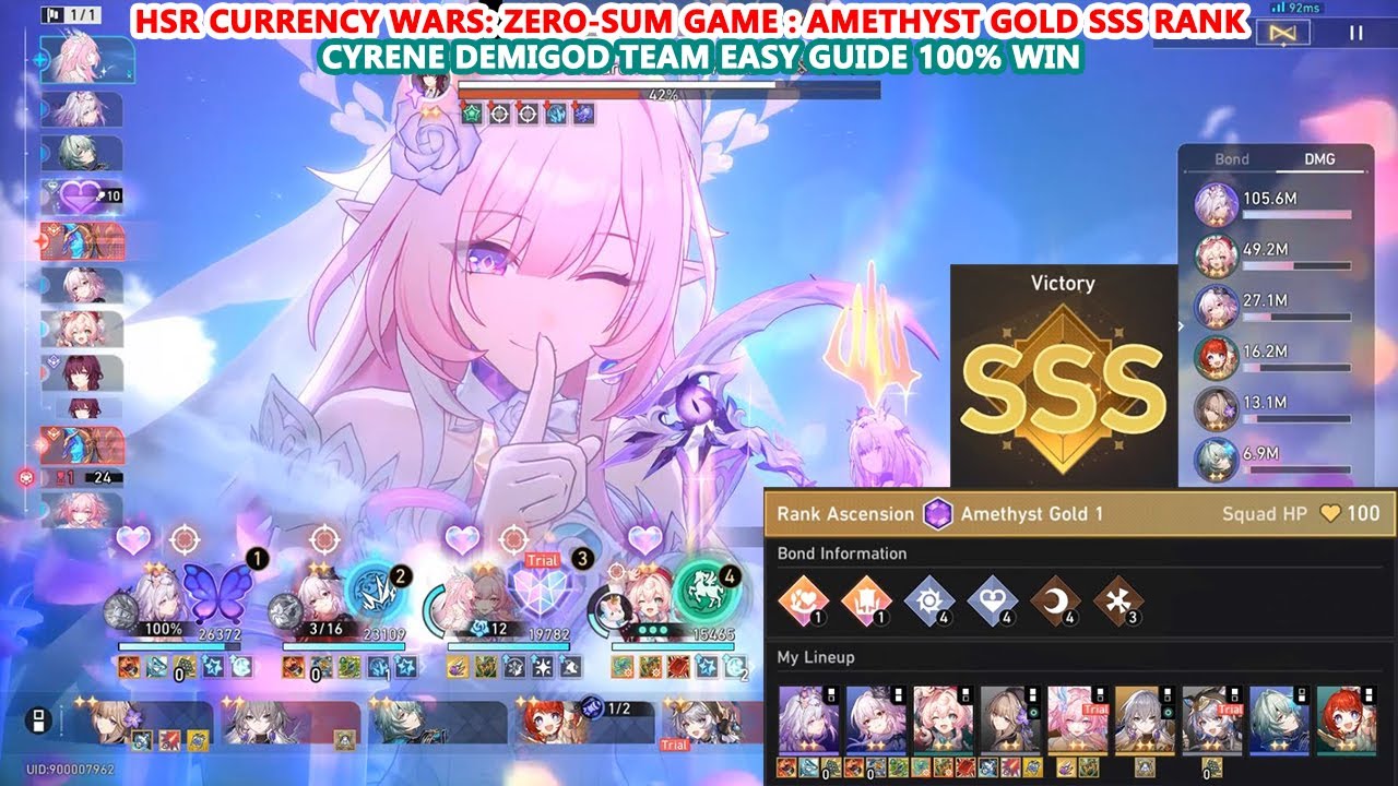 HSR Currency Wars: Zero-Sum Game : Amethyst Gold SSS Rank | Cyrene ...