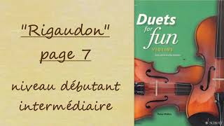 page 07 - Rigaudon - De Boismortier - Violins Duets for Fun