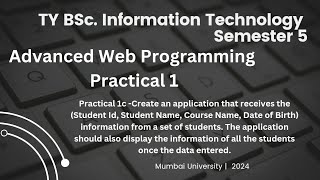Celebrity Advanced Web Programming Practical 1 | Practical 1c | Semester 5 | TYBSc.IT | 2024 Net Worth