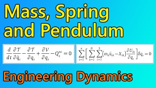 Mass, Spring and Pendulum -- Virtual work + Lagrange- Exercise