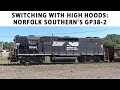 Switching with Norfolk Southern High Hood GP38-2s