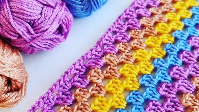 How to Crochet: Retro Stripe Sunburst Granny Square Throw