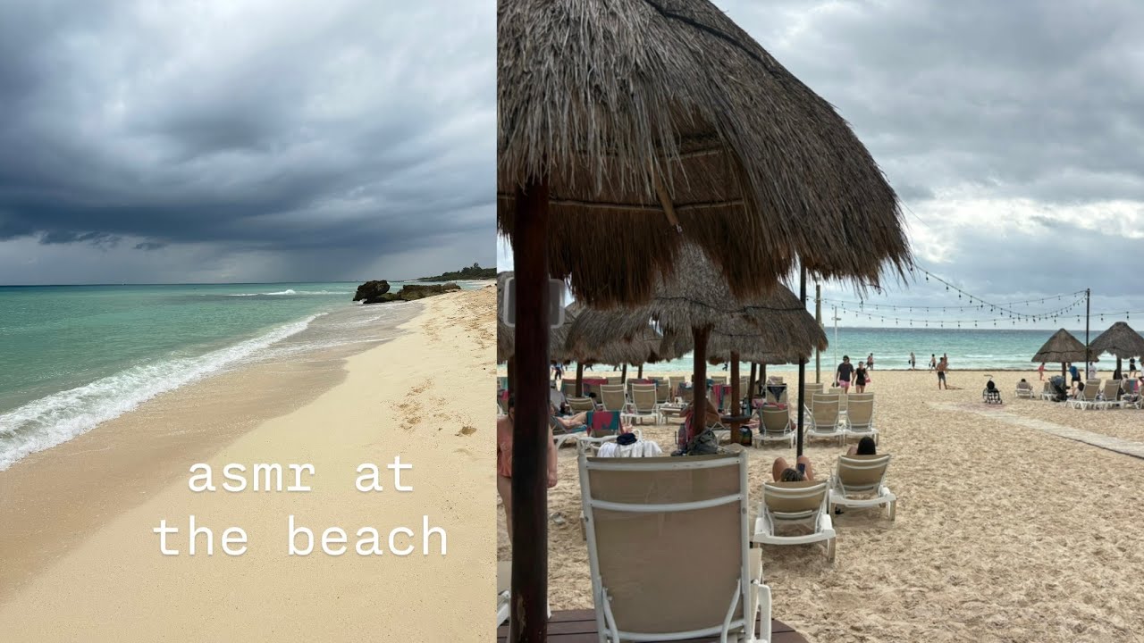 ASMR at the beach in Mexico🐚🥥