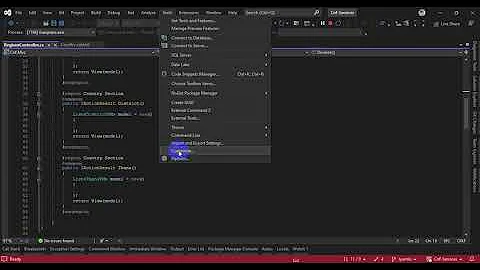 visual studio short cut key | modify  shortcut key | view to controller