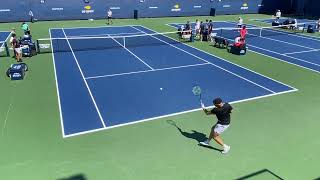 Ben Shelton practice with Andy Murray