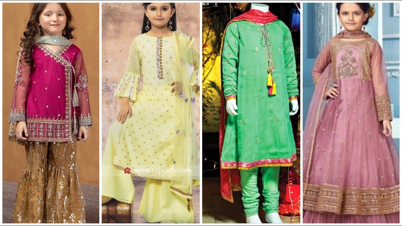 Beautiful Stylish Baby Girl Frock Sharara Design Designer Dress Ideas