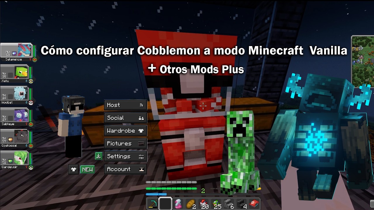 Cómo configurar Cobblemon a modo Minecraft  Vanilla + Otros Mods Plus