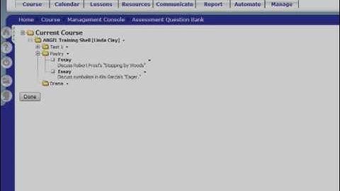 Managing Assessment Question Banks in ANGEL