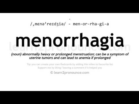 Izruna menorāģija | Definīcija Menorrhagia