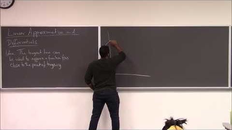Math 1206-R03 Lecture 21 - Linear Approximation and Differentials