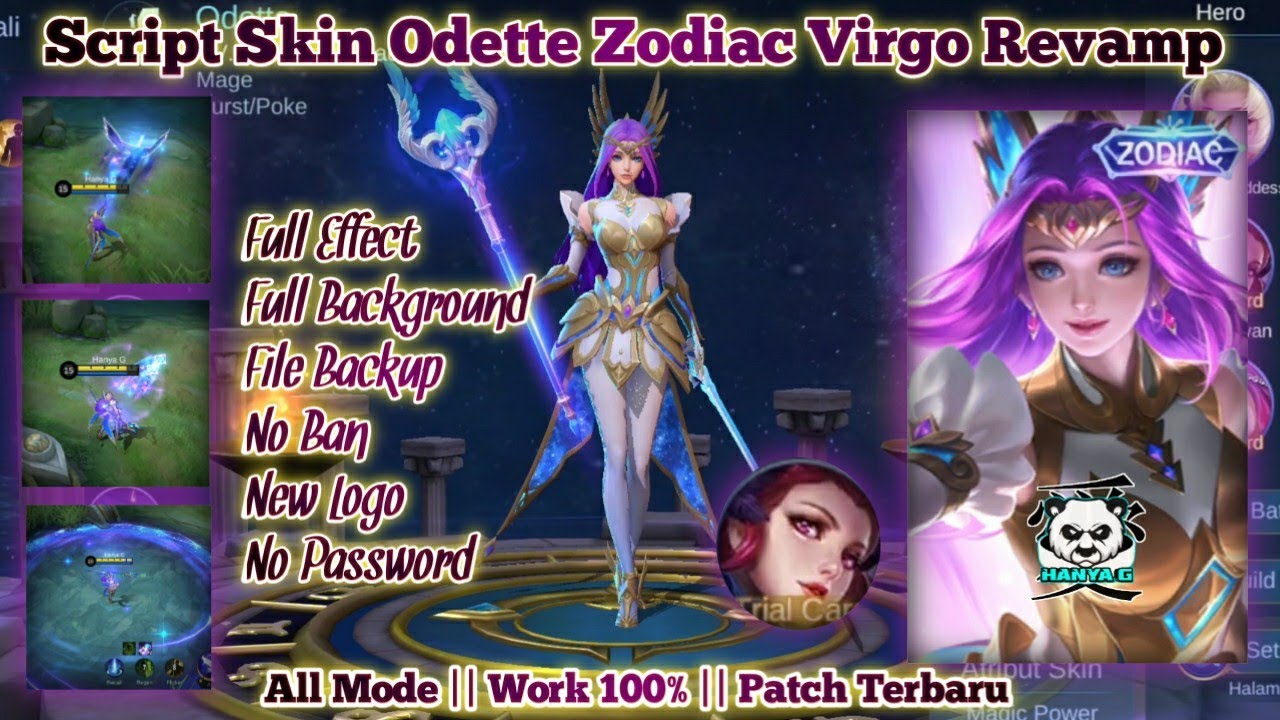 Odette Zodiac Skin Virgo mobile Legends Wallpaper. Script heroes