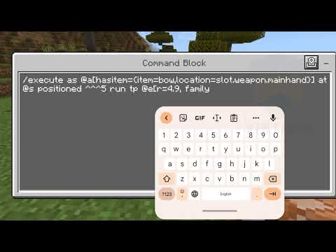 How To Create Auto-Targeting Bow using Command Block in Minecraft Pocket Edition (1.19.50+)
