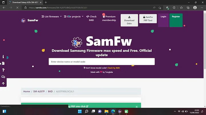 Change Samsung CSC using samfw frp tool