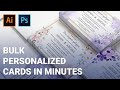 HOW TO Create PERSONALIZED Cards in Adobe Photoshop &amp; Adobe Illustrator