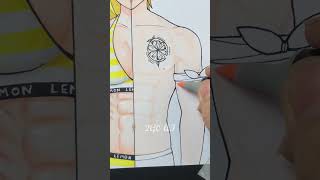 Drawing Lemon Irvine as a muscular man 💪 #drawing #mashle #art