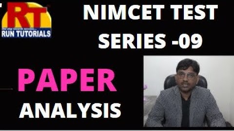 NIMCET Test Series-09 | Day-01 | Paper Analysis | NIMCET-2023 | RUN Tutorials | Varanasi
