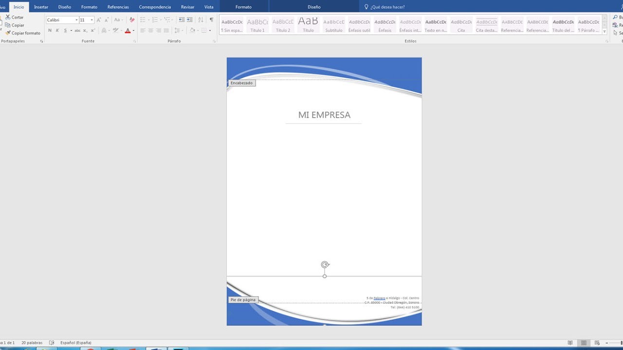 Como hacer una factura en word