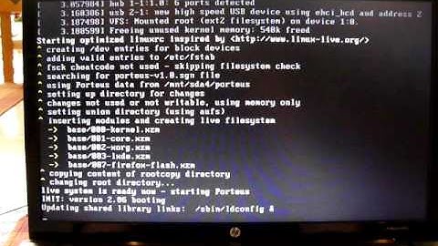 Porteus Linux - 15 seconds into LXDE desktop!