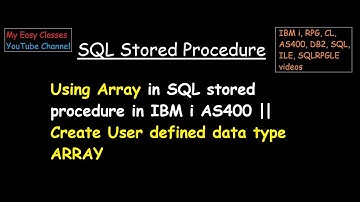 Using Array in SQL stored procedure in IBM i AS400